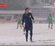 Dumbrăvița - FC Argeș, disputat pe zăpadă