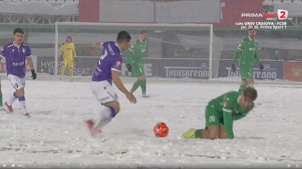 Fotbal în Ice Age » Imagini incredibile la meciul din Cupa României