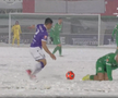 Dumbrăvița - FC Argeș, disputat pe zăpadă
