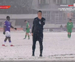 Dumbrăvița - FC Argeș, disputat pe zăpadă
