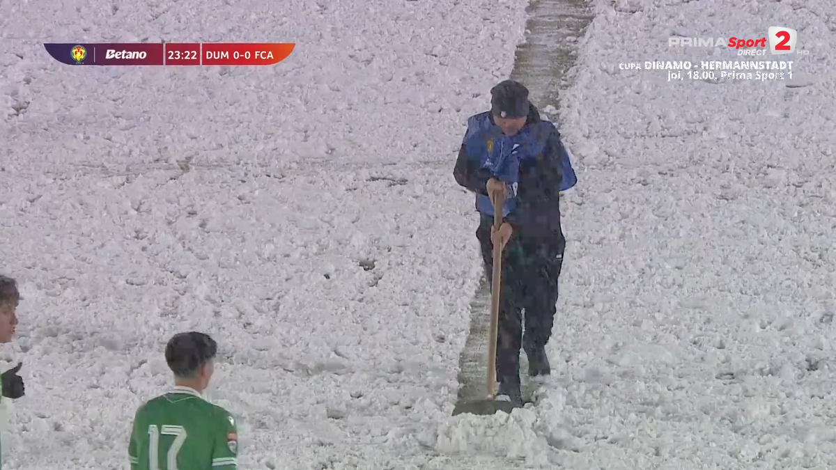 Fotbal în Ice Age » Imagini incredibile la meciul din Cupa României
