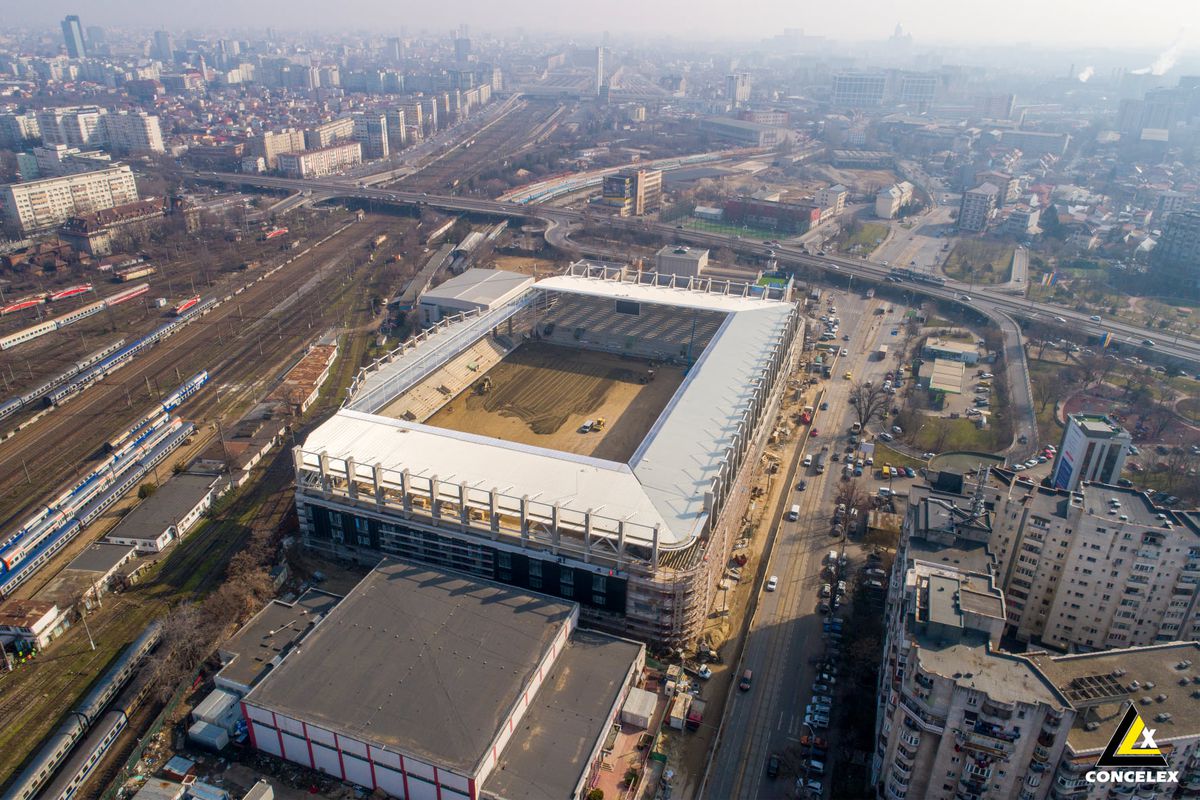 FOTO Noi imagini de la stadionul Rapid! S-au montat primele scaune