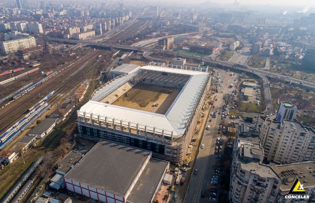 FOTO Noi imagini de la stadionul Rapid! S-au montat primele scaune
