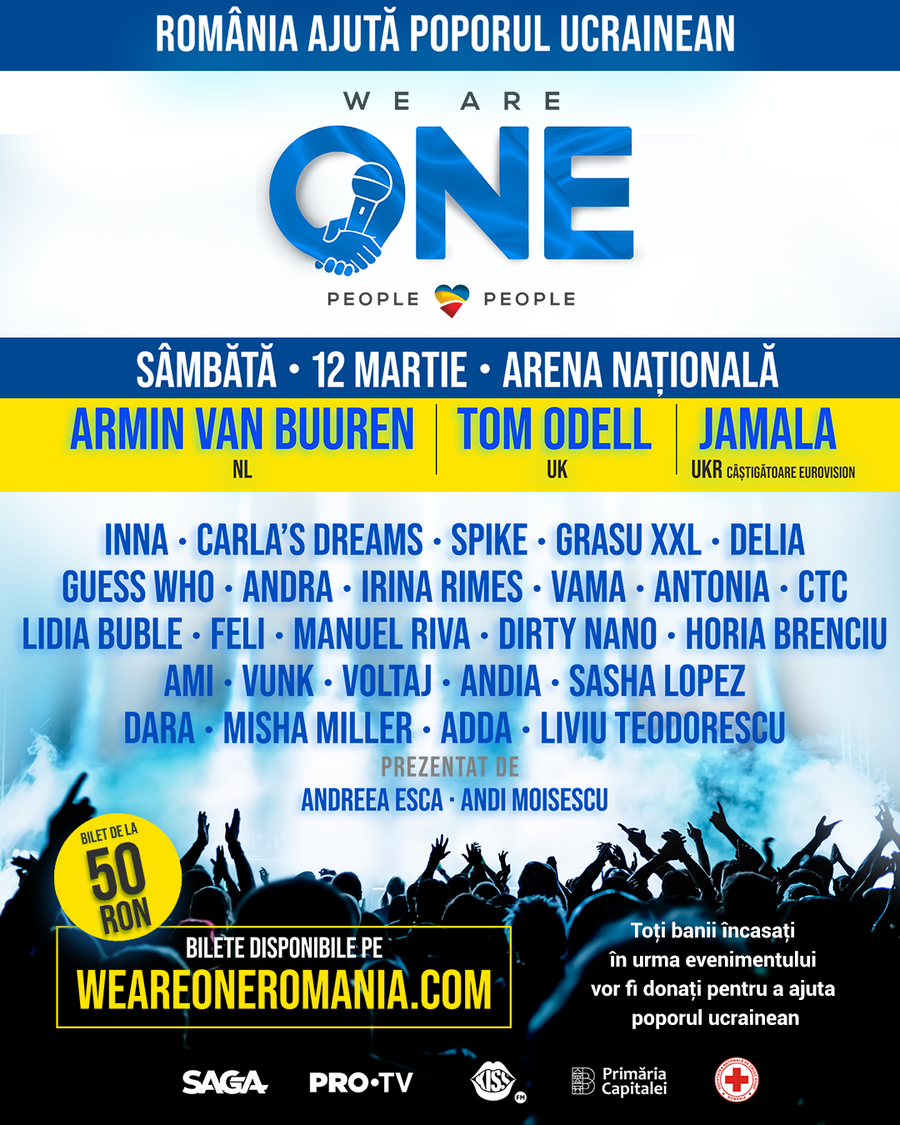 WE ARE ONE | Eveniment caritabil cu Armin van Buuren - Sâmbăta aceasta pe Arena Națională