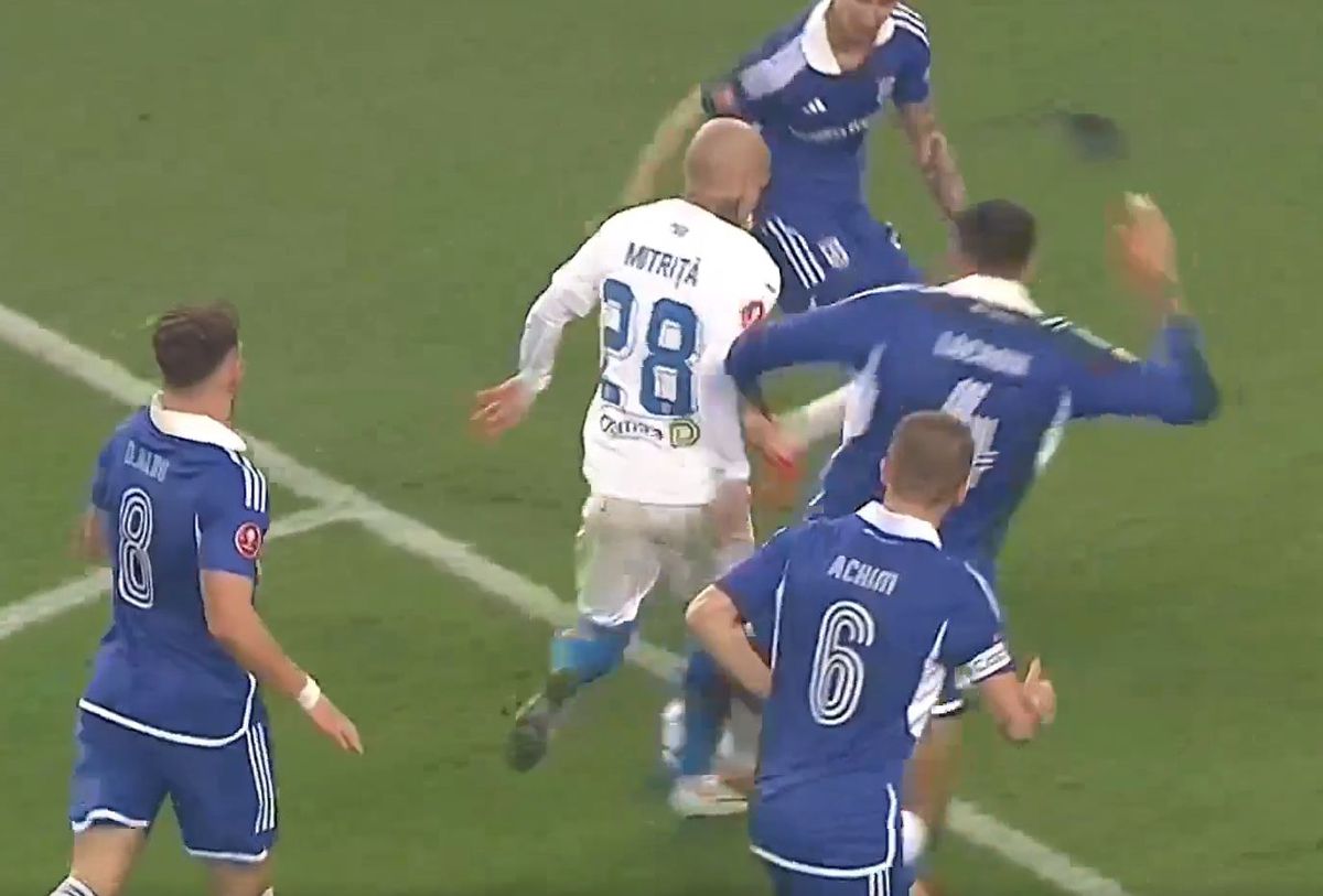 Fază controversată în derby-ul Craiovei: CSU a cerut penalty la Mitriță! De ce nu a intervenit VAR