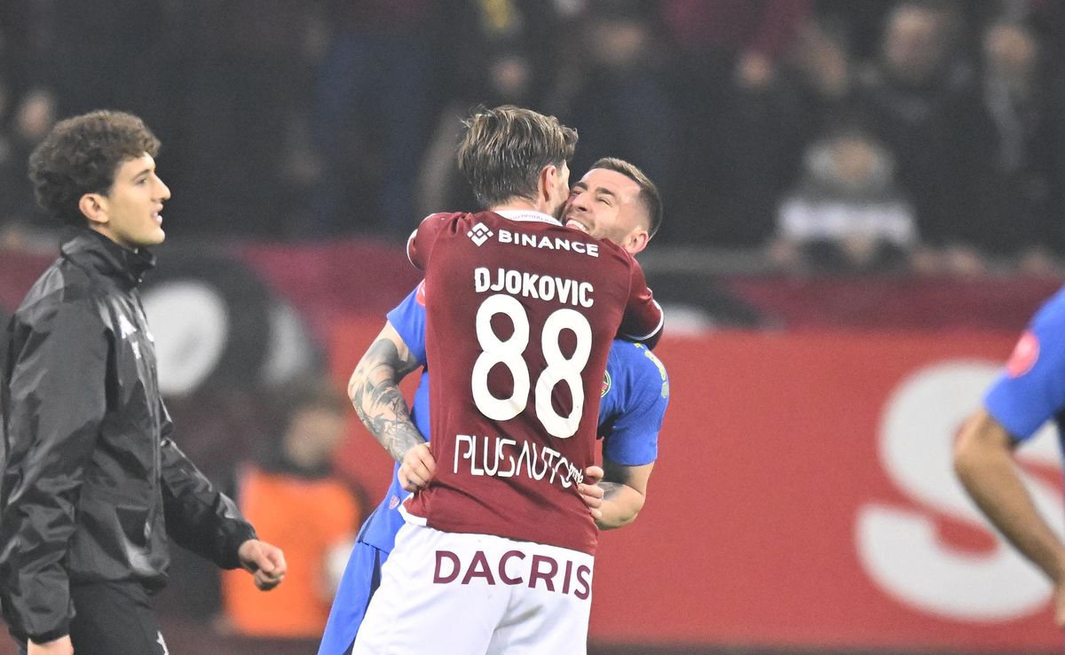 Imagini de la finalul meciului Rapid - FCSB