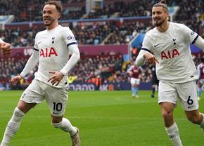 Festival de goluri după intrarea lui Radu Drăgușin » Cum s-a descurcat în Aston Villa - Tottenham