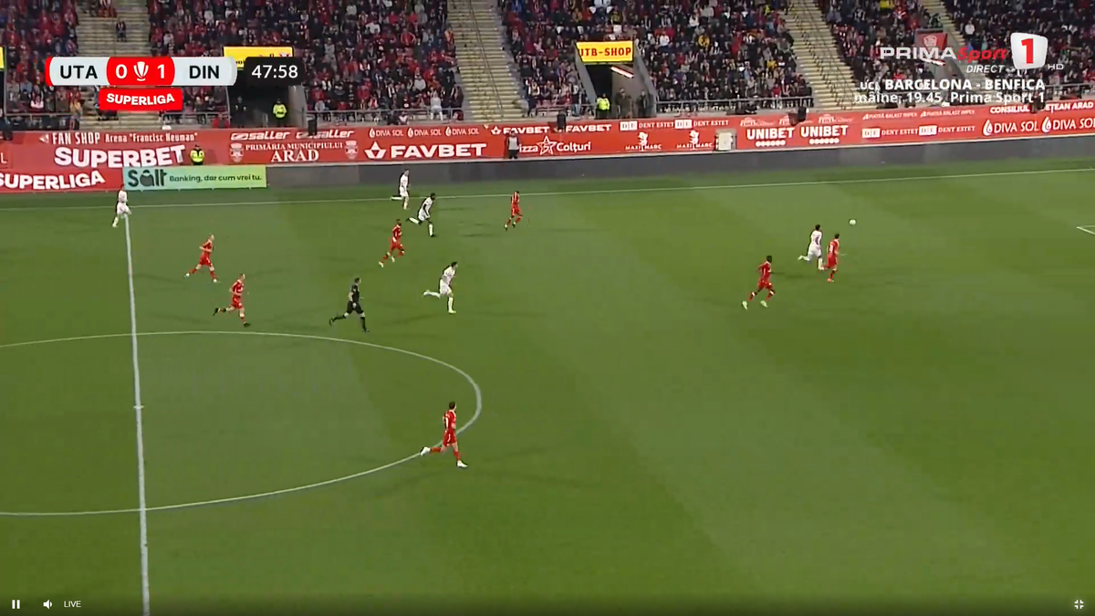 Ratarea lui Milanov în UTA - Dinamo