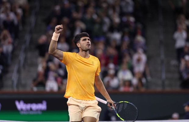 După calificarea în „optimile” Indian Wells, Carlos Alcaraz a bifat o performanță uluitoare: 70 de victorii în 75 de meciuri!