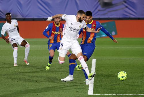 Golul lui Karim Benzema în Real Madrid - Barcelona // foto: Guliver/gettyimages
