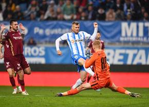CSU CRAIOVA - CFR CLUJ. Pe mâna lui Hindrich » Eroare a portarului campioanei la golul lui Crețu