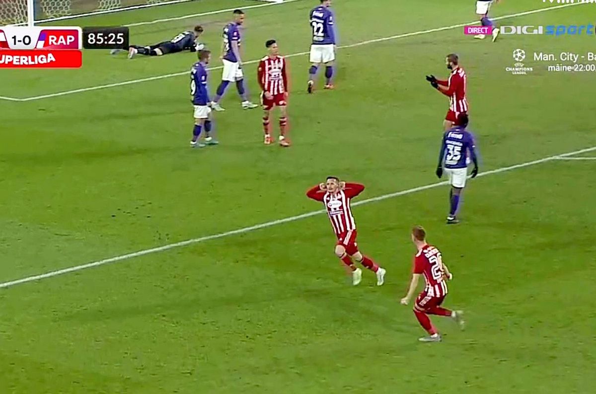 Gol „invizibil” în Sepsi - Rapid » Ce s-a întâmplat pe transmisiunea TV