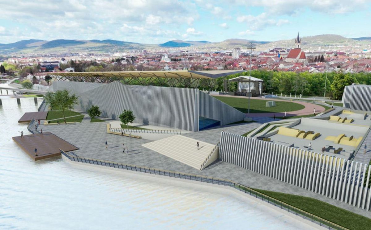 Proiectul stadionului din Bistrița