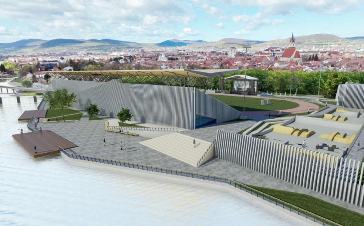 Proiectul stadionului din Bistrița
