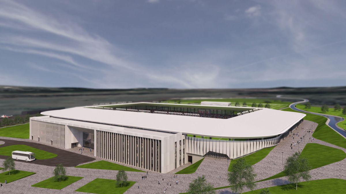 Stadion de 40 de milioane de euro în România, cu bustul lui „Tata Jean” la intrare