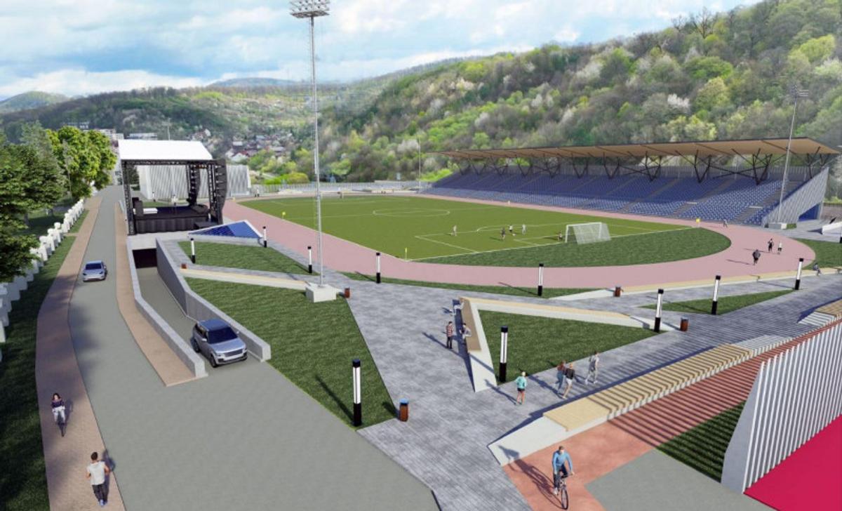 Proiectul stadionului din Bistrița