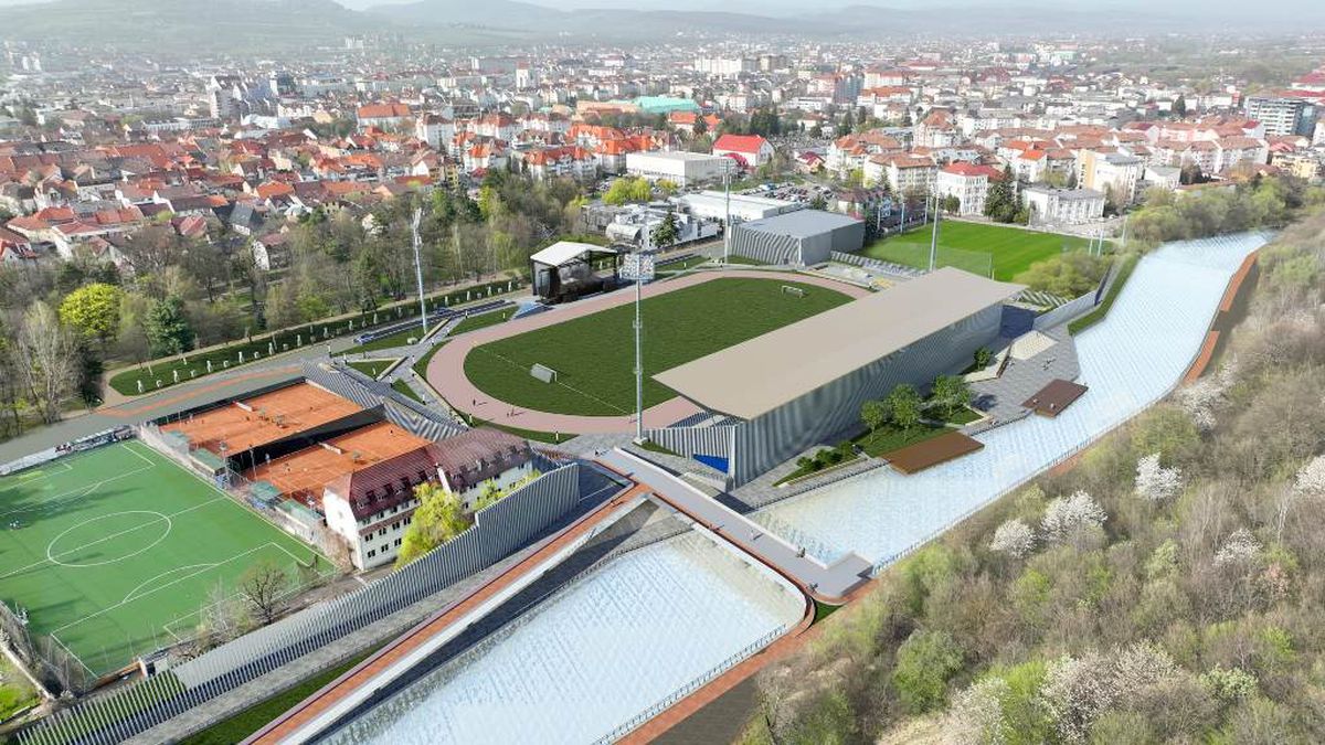 Stadion de 40 de milioane de euro în România, cu bustul lui „Tata Jean” la intrare