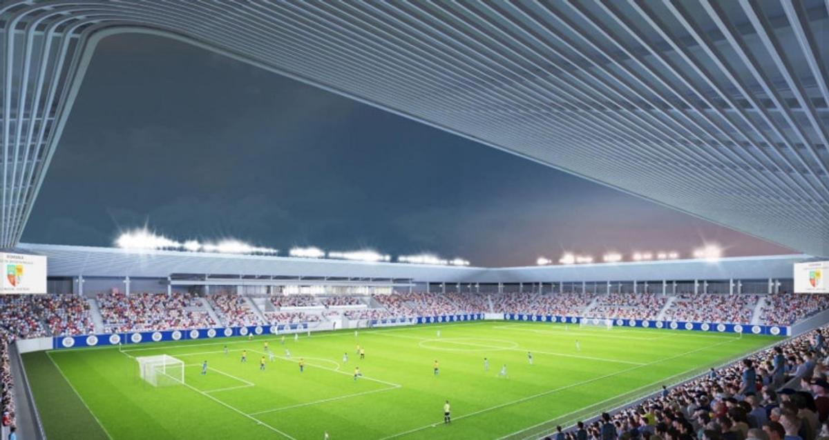 Proiectul stadionului din Bistrița