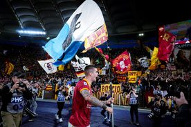 Autorul unicului gol în ultimul derby al Romei, amendat pentru steagul în culorile rivalei și cu un șobolan în mijloc