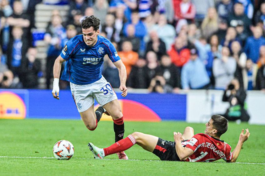 Ianis Hagi (26 de ani) a fost titular pentru Rangers în meciul cu Athletic Bilbao, scor 0-0, de acasă, manșa tur a sferturilor de finală din Europa League.
