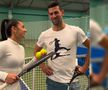 Bojana Jovanovic, alături de Novak Djokovic // foto: Instagram