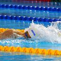 David Popovici în acțiune la Campionatele Naționale de la Otopeni în 2025  în proba de 50 m liber FOTO Roxana Fleșeru