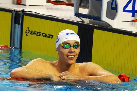 David Popovici în acțiune la Campionatele Naționale de la Otopeni în 2025 FOTO Roxana Fleșeru