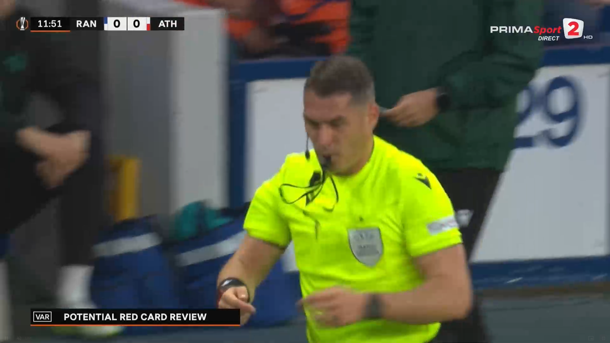 Decizie CRUCIALĂ luată de Istvan Kovacs în Rangers - Athletic Bilbao » Ianis Hagi, la câțiva metri de fază