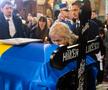 Neli Lucescu la slujba Înmormântării pentru Mircea Lucescu. Foto: Basilica.ro / Mircea Florescu