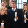 Răzvan Lucescu, Neli Lucescu, Ana-Maria Lucescu la slujba Înmormântării pentru Mircea Lucescu. Foto: Basilica.ro / Mircea Florescu