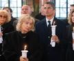 Răzvan Lucescu, Neli Lucescu, Ana-Maria Lucescu la slujba Înmormântării pentru Mircea Lucescu. Foto: Basilica.ro / Mircea Florescu