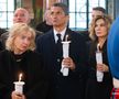 Răzvan Lucescu, Neli Lucescu, Ana-Maria Lucescu la slujba Înmormântării pentru Mircea Lucescu. Foto: Basilica.ro / Mircea Florescu
