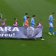 Corvinul Hunedoara, banner special pentru Mircea Lucescu // Captură FOTO: Prima Sport 1