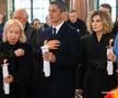 Răzvan Lucescu, Neli Lucescu, Ana-Maria Lucescu la slujba Înmormântării pentru Mircea Lucescu. Foto: Basilica.ro / Mircea Florescu