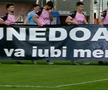 Corvinul Hunedoara, banner special pentru Mircea Lucescu // Captură FOTO: Prima Sport 1