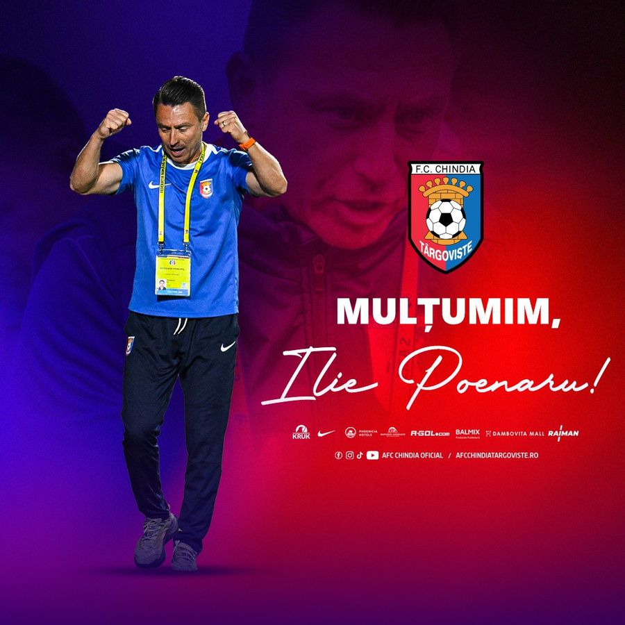 Ilie Poenaru, demis de Chindia // FOTO: Facebook Antrenorul a fost demis după eșecul de azi din Liga 2! Mihai Pintilii este favorit să-l înlocuiască