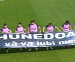 Corvinul Hunedoara, banner special pentru Mircea Lucescu // Captură FOTO: Prima Sport 1