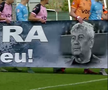 Corvinul Hunedoara, banner special pentru Mircea Lucescu // Captură FOTO: Prima Sport 1