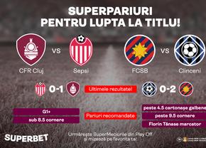 Maratonul pentru titlu continuă! CFR și FCSB vin cu SuperPariuri!