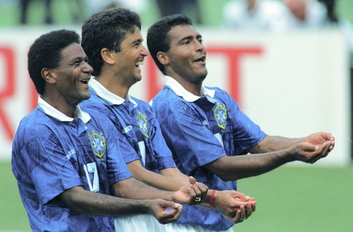 Mazinho, Bebeto și Romario (de la stânga la dreapta) la Campionatul Mondial din 1994 / foto: Imago Images