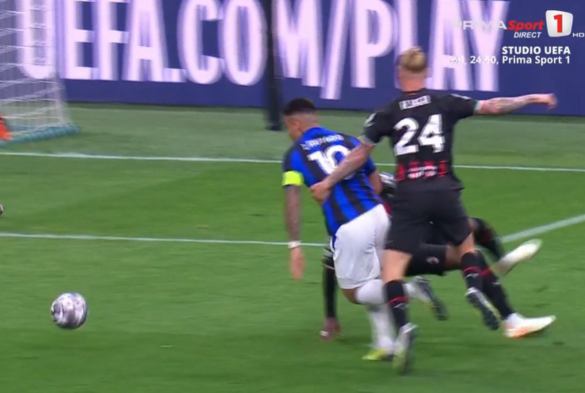 Penalty corectat de VAR în AC Milan - Inter