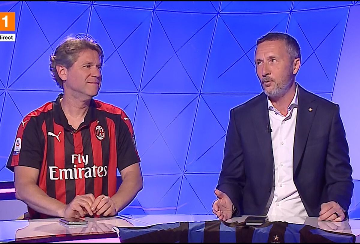 Florin Răducioiu și Mihai Stoica și-au ales favorita din AC Milan - Inter » Povești inedite în direct: „Ce «capace» mi-am luat de la tata...”