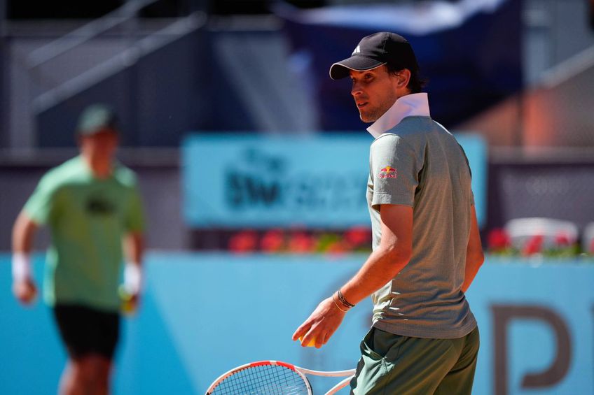 Dominic Thiem, în timpul Open-ului de la Madrid