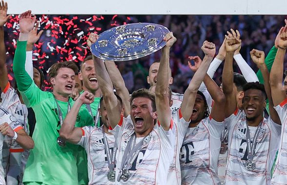 Thomas Muller a fost sufletul petrecerii pe Allianz Arena, după ce Bayern a câștigat al 34-lea titlu!