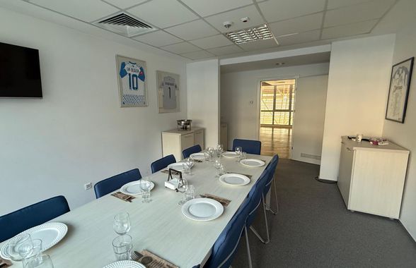 Cum arată loja pe care primarul Lia Olguța Vasilescu o are la stadionul din Craiova! Ce a agățat pe pereți