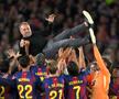 Reacția lui Hansi Flick, după ce Barcelona a devenit campioană // foto: Getty Images