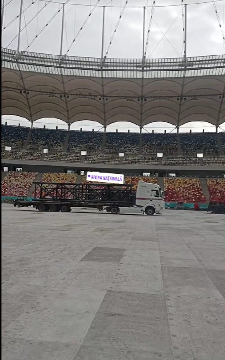 Cum arată Arena Națională înainte de concertul Metallica // Captură foto: TikTok