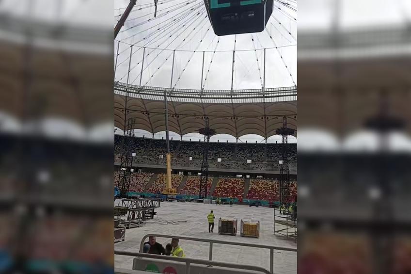 Cum arată Arena Națională înainte de concertul Metallica // Captură foto: TikTok