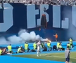 Fanii lui Hajduk au incendiat bannerul galeriei Dinamo Zagreb // Capturi FOTO: X