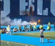Fanii lui Hajduk au incendiat bannerul galeriei Dinamo Zagreb // Capturi FOTO: X
